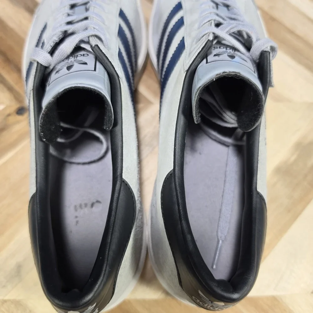 Adidas Originals Hamburg Low Grey Collegiate Navy BB5298 Suede Men's Size 11.5